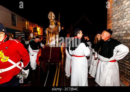 An Effigy Of The Pope Is Paraded Around The Town During Bonfire Night ...
