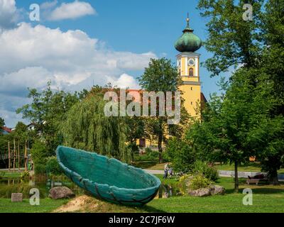 Glass ark at the glass museum, Frauenau, Bavarian Forest, Bavaria, Germany Stock Photo