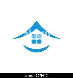 home happy design symbol logo vector Stock Vector