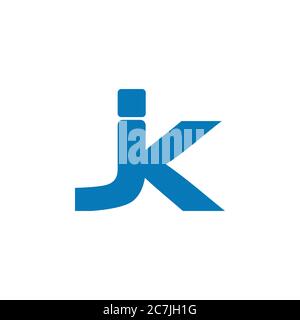 letter jk simple linked logo vector Stock Vector Image & Art - Alamy