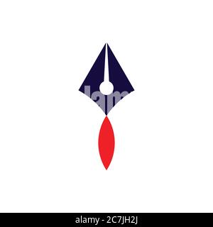 pen writer flyer geometric education vector Stock Vector