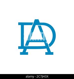 letters ad simple linked logo vector Stock Vector