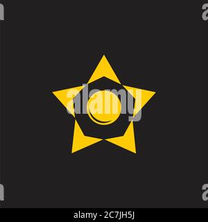 star circle arrows geometric logo Stock Vector