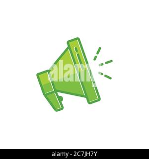 megaphone speaker colorful symbol logo vector Stock Vector