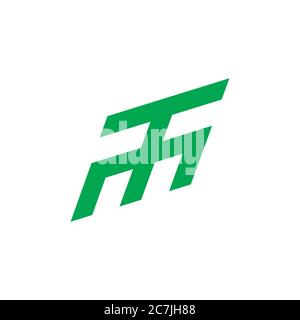 abstract letter mt simple geometric line logo Stock Vector