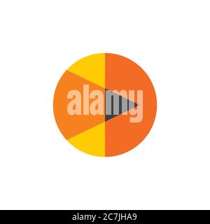 abstract geometric pencil logo vector Stock Vector