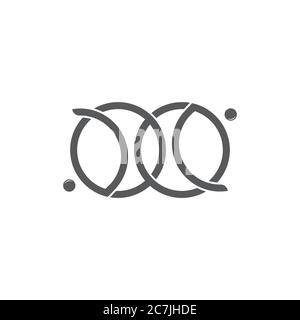 linked circle motion dots design logo vector Stock Vector