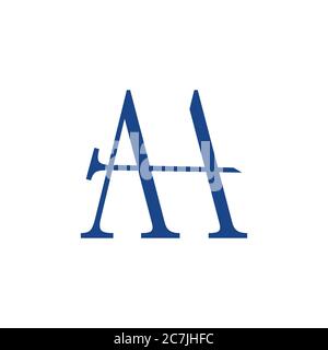 abstract letters am arrow simple logo vector Stock Vector