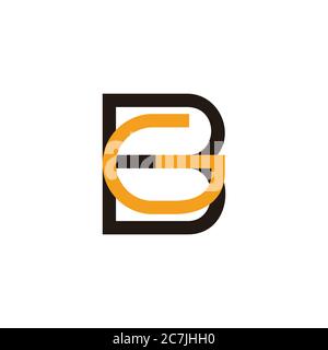 vector of letter bg colorful geometric design fit for fashion logo Stock Vector