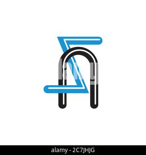 letters zn linked logo vector Stock Vector