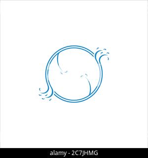 circle motion water splash symbol decoration logo vector Stock Vector