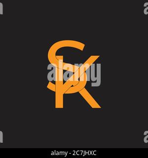 vector of letter sk linked overlapping design fit for product logo Stock Vector