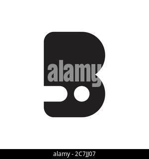 letter bi simple geometric logo vector Stock Vector