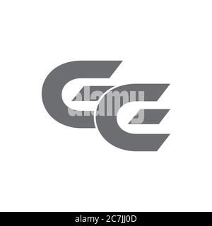 letter ge simple geometric logo vector Stock Vector