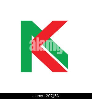 letter ak colorful geometric design logo vector Stock Vector