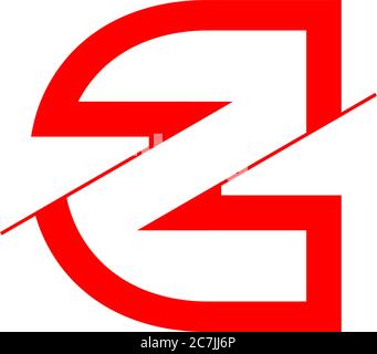 letter n symbol geometric slice negative space logo vector Stock Vector ...
