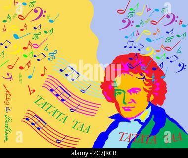 Beethoven, music, 9. Symphony, anniversary, ode to joy, orchestra, piano, classical, symphonic, strings, wind instruments Stock Photo