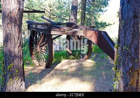 Machines used in Logging, at the Logging Museum in Collier Memorial State Park, Oregon, USA Stock Photo