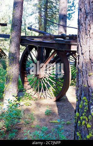 Machines used in Logging, at the Logging Museum in Collier Memorial State Park, Oregon, USA Stock Photo