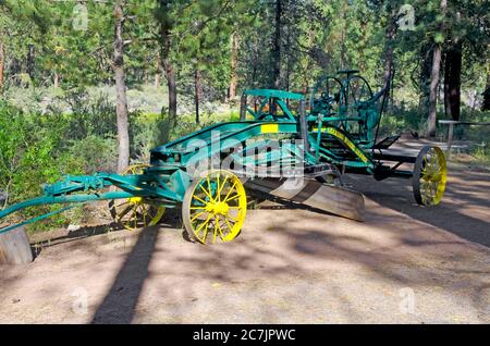 Machines used in Logging, at the Logging Museum in Collier Memorial State Park, Oregon, USA Stock Photo