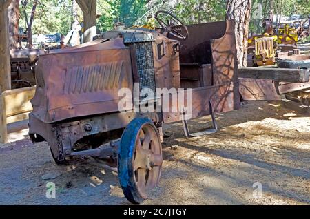 Machines used in Logging, at the Logging Museum in Collier Memorial State Park, Oregon, USA Stock Photo