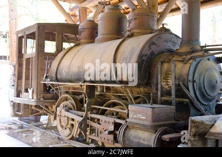 Machines used in Logging, at the Logging Museum in Collier Memorial State Park, Oregon, USA Stock Photo