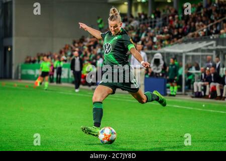 Wolfsburg, Germany, October 16, 2019: 	Alexandra Popp in action during the soccer match of UEFA Women's Champions League VfL Wolfsburg and FC Twente Stock Photo