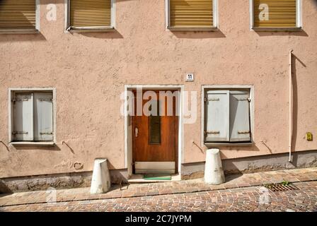 Old town, house facade, architecture, Harburg, Swabia, Bavaria, Germany Stock Photo