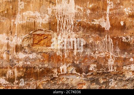 Old brick wall, house facade, background picture Stock Photo