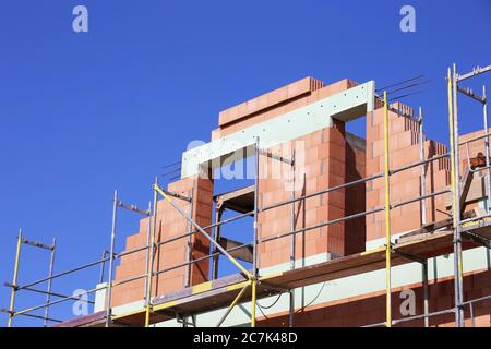 Detached house under construction Stock Photo