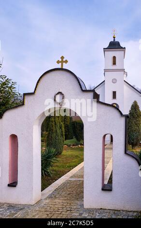 Petkovica Monastery, Serbian Orthodox female monastery dedicated to St. Petka (Saint Paraskeva) built in 16th century in the Srem region of Vojvodina Stock Photo