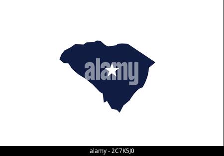 South Carolina map outline state vector illustration Stock Vector Image ...