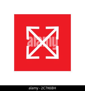 enlarge icon vector design template illustration Stock Vector