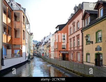 Freiburg, Baden-Württemberg, Germany, The Fischerau in Little Venice in Freiburg. Stock Photo