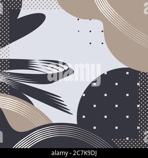 Abstract Graphic art background trendy for stAbstract square print. Cute geometrical background for scarf print, napkin,fabric,covers, scrapbooking Stock Vector