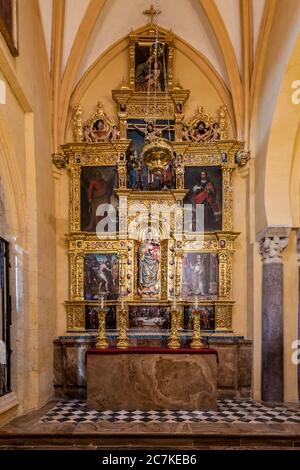 An ornate chapel in Cordoba's Moque-Cathedral Stock Photo