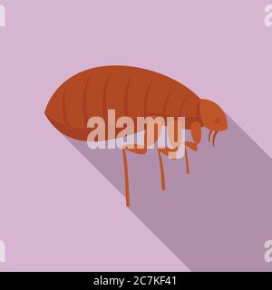Parasite bug icon. Flat illustration of parasite bug vector icon for web design Stock Vector