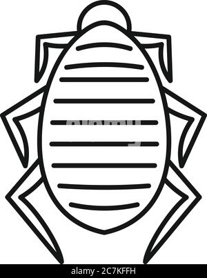 Mite icon. Outline mite vector icon for web design isolated on white background Stock Vector