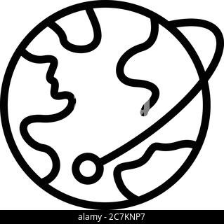 Global illegal immigrants icon, outline style Stock Vector