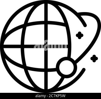 Global crisis immigration icon, outline style Stock Vector