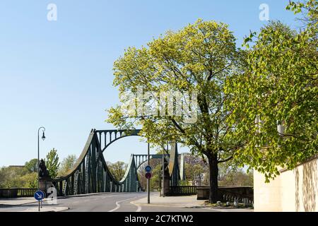Berlin, Wannsee, Glienicke Bridge in spring Stock Photo
