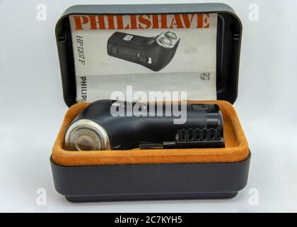 Retro rechargeable razor from 70s Stock Photo