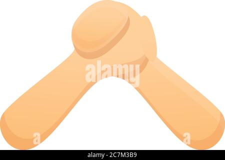 Arm wrestling icon. Cartoon of arm wrestling vector icon for web design isolated on white background Stock Vector