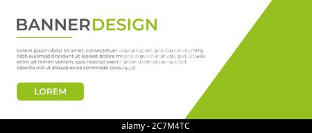 abstract banner design . green web banner template . ad banner design using green color Stock Vector