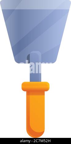 Carpenter trowel icon. Cartoon of carpenter trowel vector icon for web design isolated on white background Stock Vector