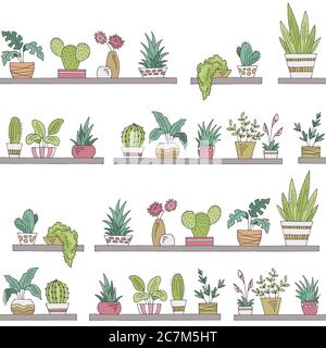 Shelves graphic color seamless pattern background sketch illustration vector Stock Vector