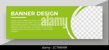 abstract banner design . green web banner template . ad banner design using green color Stock Vector