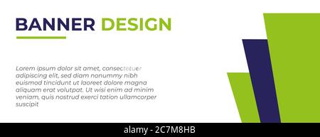 abstract banner design . green web banner template . ad banner design using green color Stock Vector