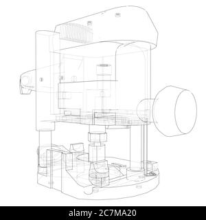 Outline milling machine Stock Photo