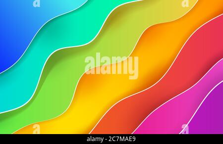 Vertical banners with 3D abstract color background with paper cut shapes. Vector design layout for business presentations, flyers, posters and Stock Vector
